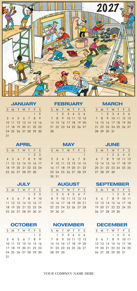 This New House Contractor & Builder Calendar Cards